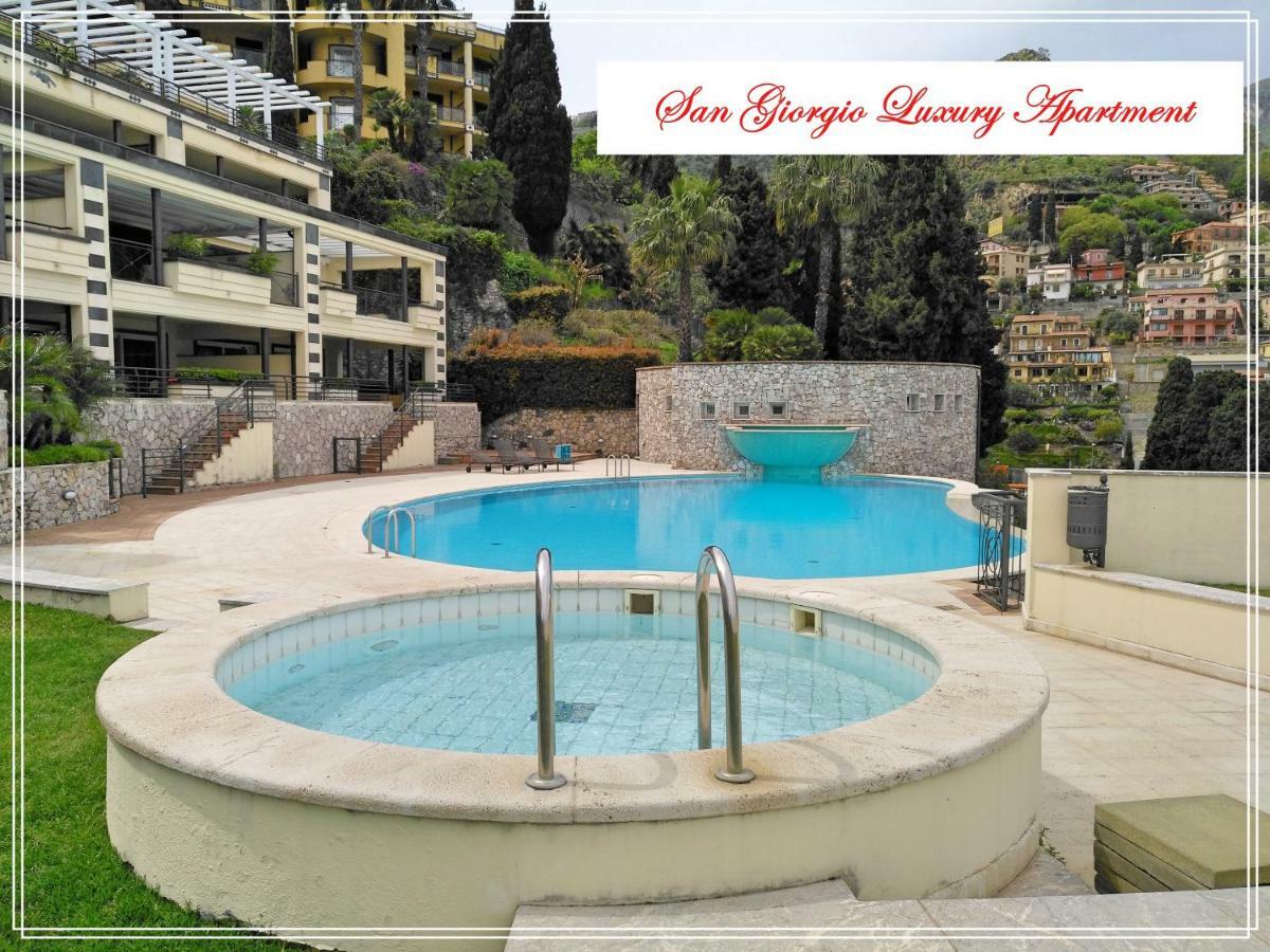San Giorgio Luxury Apartment Taormina-Panoramic Pool & Parking Space Eksteriør bilde
